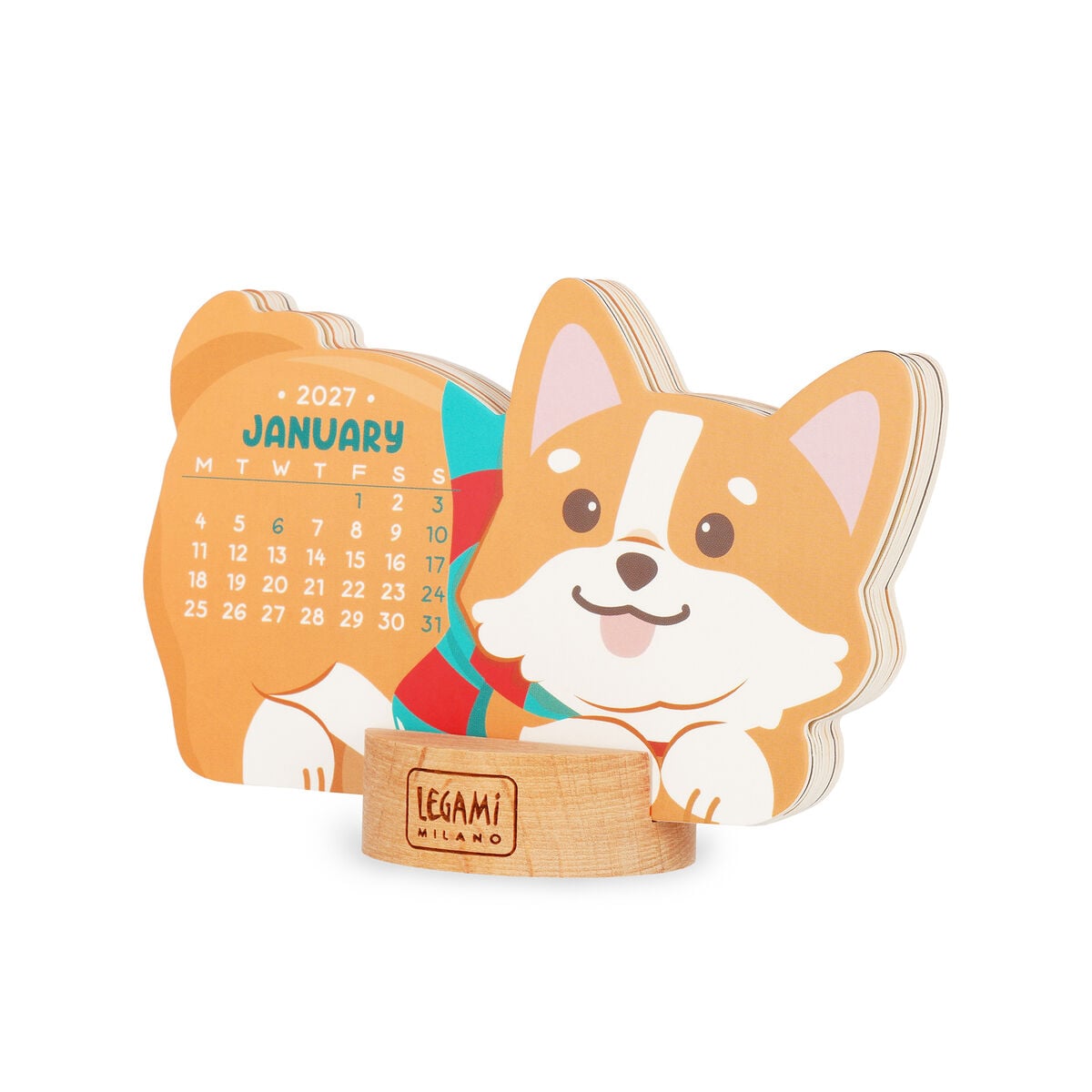 Legami - Calendario con base de madera - 2027