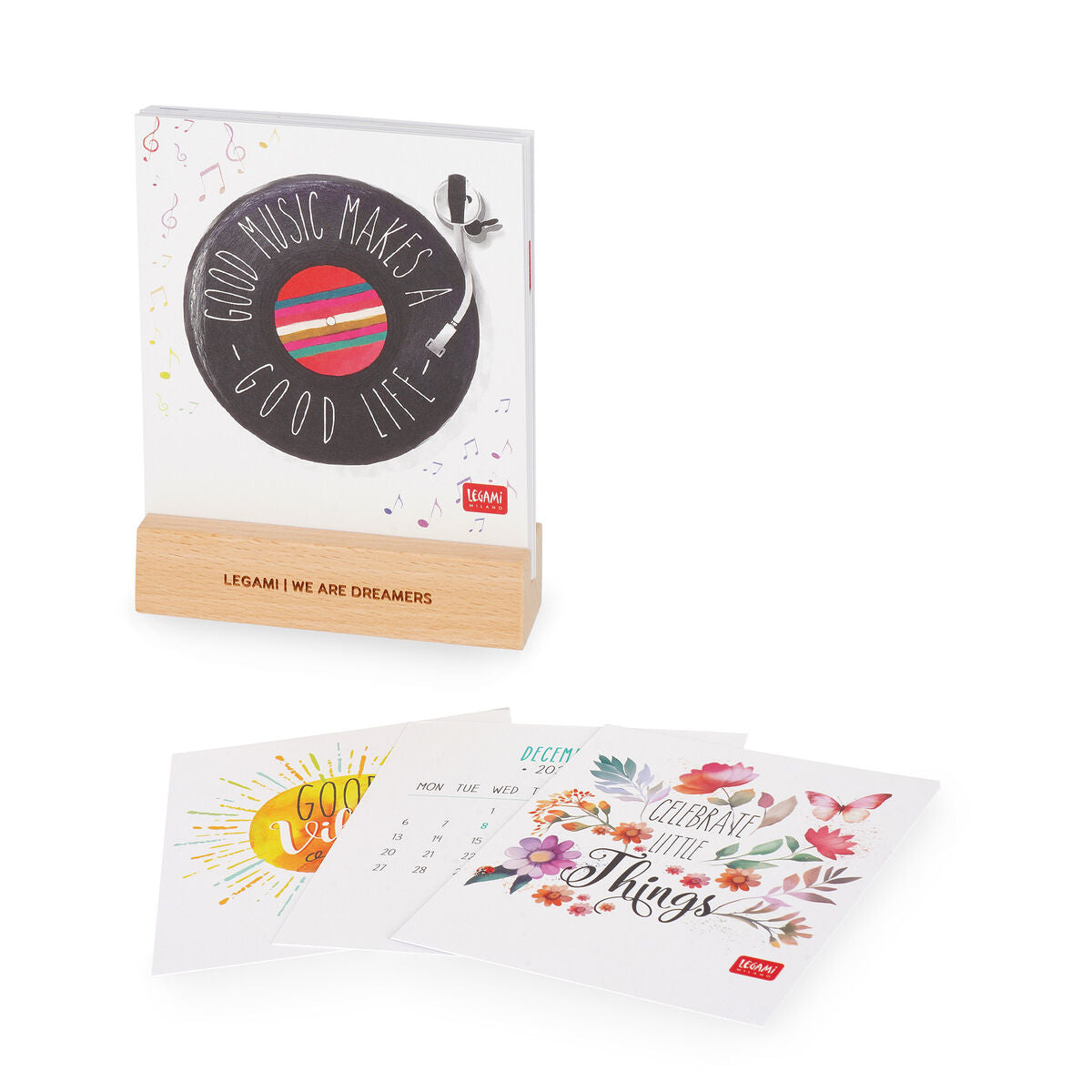 Legami - Calendario con base de madera - 2027