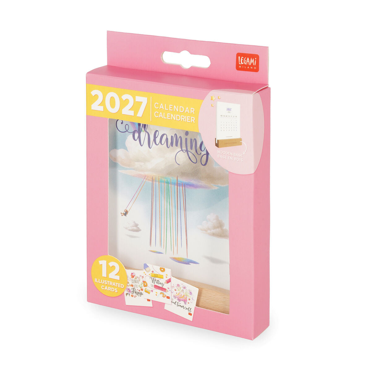 Legami - Calendario con base de madera - 2027