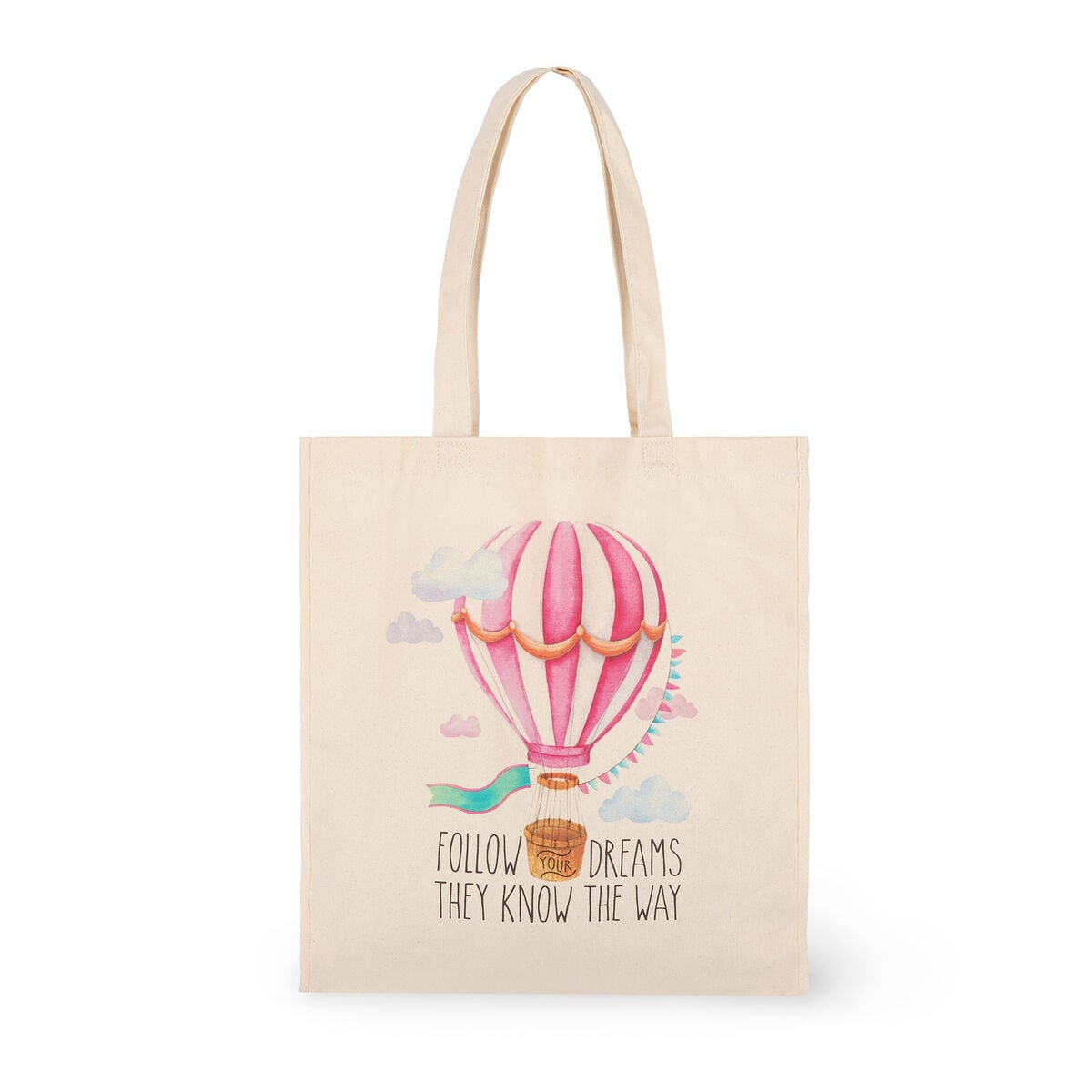Legami - Bolso de tela de algodón - Globo aerostático