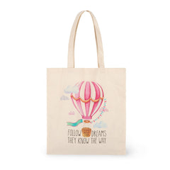 Legami - Bolso de tela de algodón - Globo aerostático