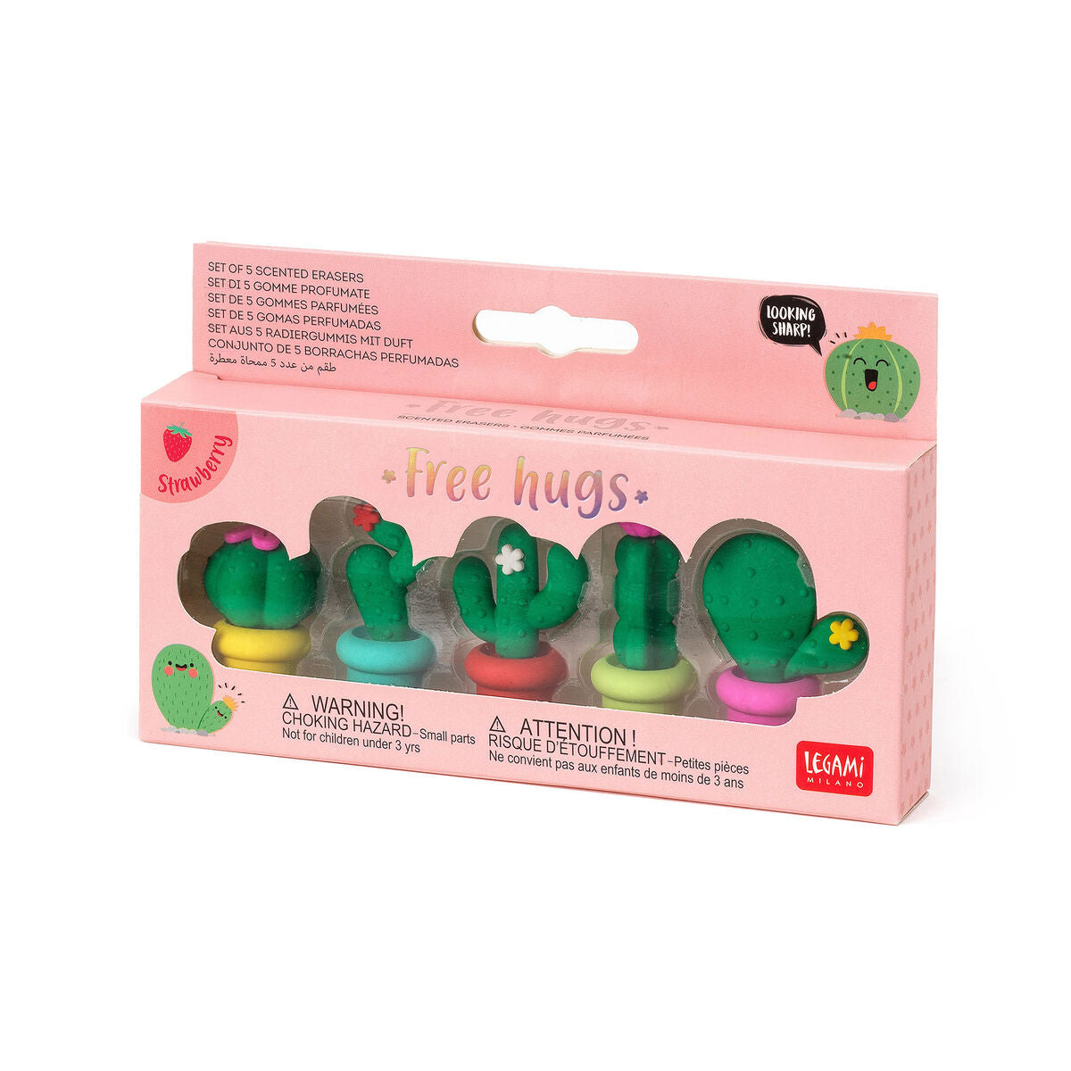 Legami - Free Hugs - Juego de 5 gomas de borrar perfumadas