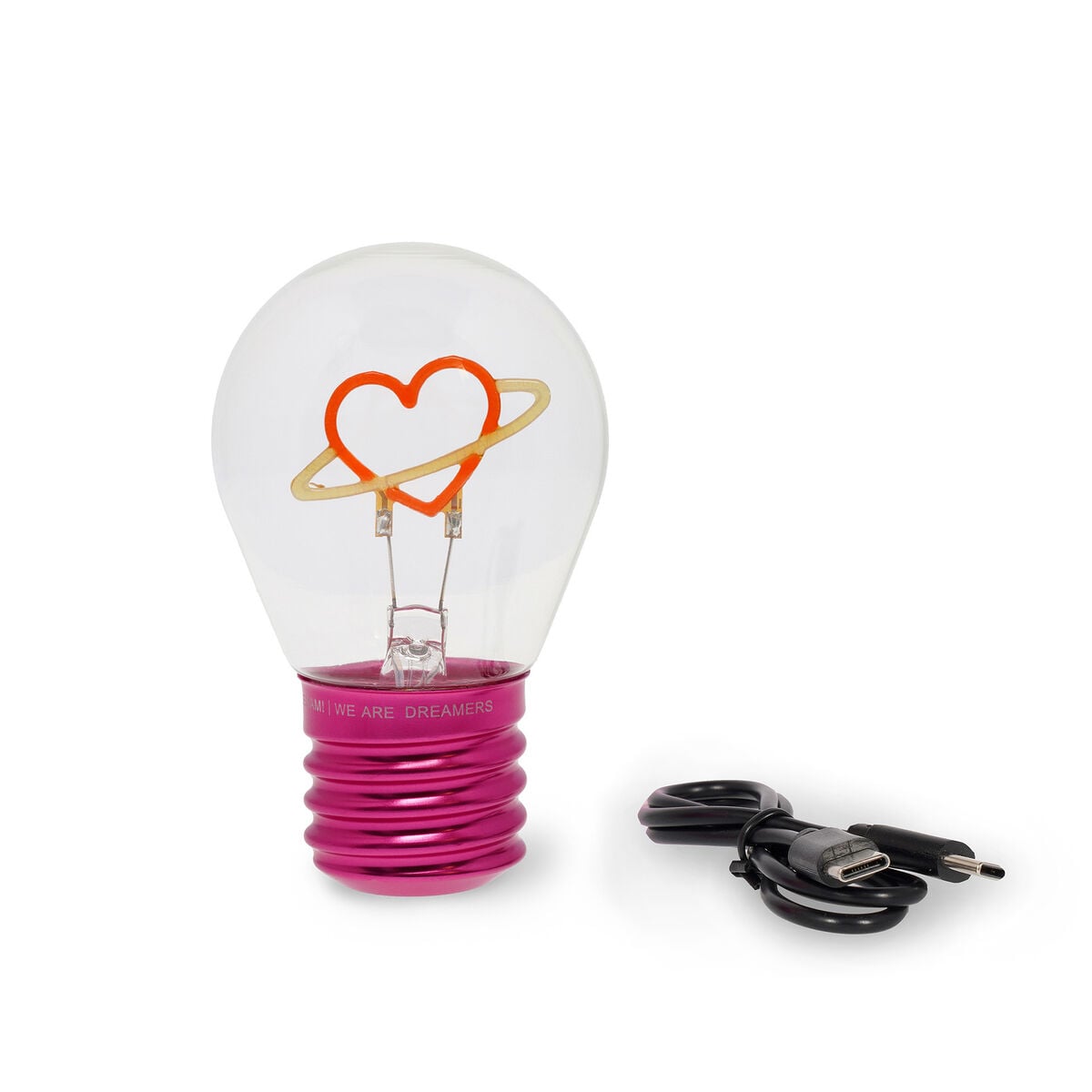 Legami - Lámpara de mesa decorativa con forma de bombilla - Corazón - Bulb Fiction