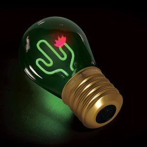 Legami - Lámpara de mesa decorativa con forma de bombilla - Cactus - Bulb Fiction