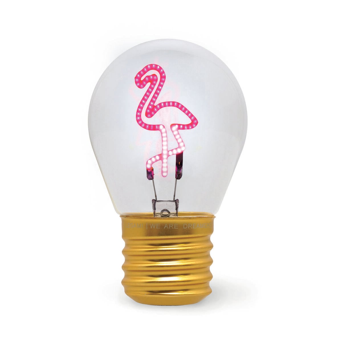 Legami - Lámpara de mesa decorativa con forma de bombilla - Flamingo - Bulb Fiction