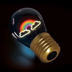 Legami - Lámpara de mesa decorativa con forma de bombilla - Rainbow - Bulb Fiction