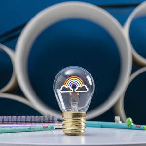 Legami - Lámpara de mesa decorativa con forma de bombilla - Rainbow - Bulb Fiction