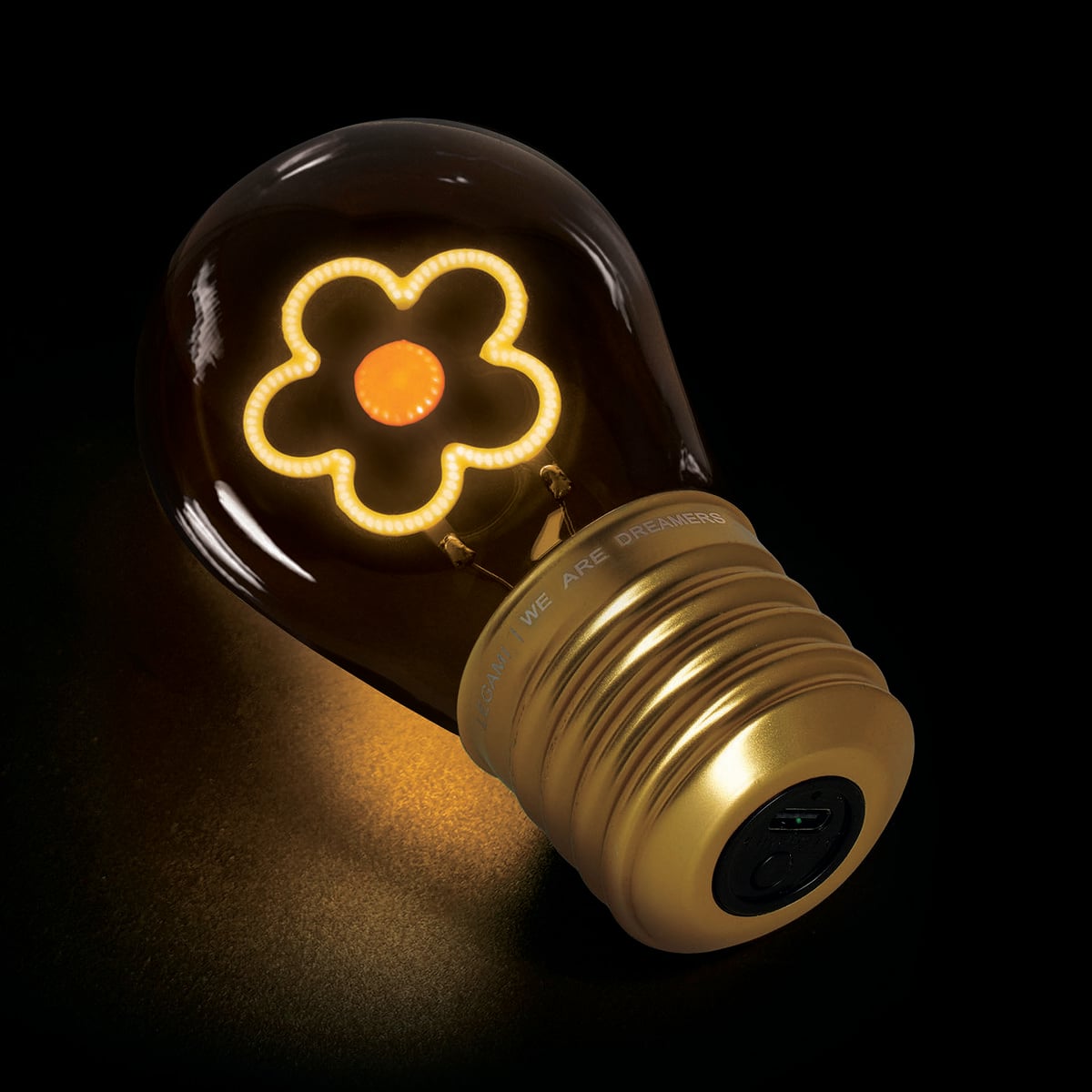 Legami - Lámpara de mesa decorativa con forma de bombilla - Daisy - Bulb Fiction