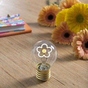 Legami - Lámpara de mesa decorativa con forma de bombilla - Daisy - Bulb Fiction