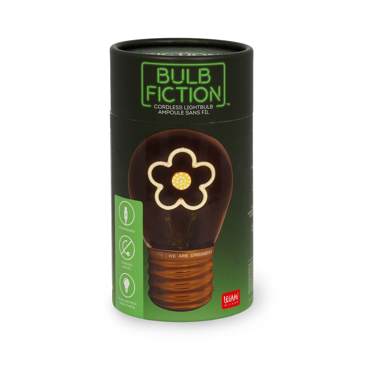 Legami - Lámpara de mesa decorativa con forma de bombilla - Daisy - Bulb Fiction