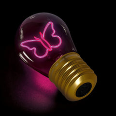 Legami - Lámpara de mesa decorativa con forma de bombilla - Mariposa - Bulb Fiction