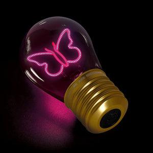 Legami - Lámpara de mesa decorativa con forma de bombilla - Mariposa - Bulb Fiction