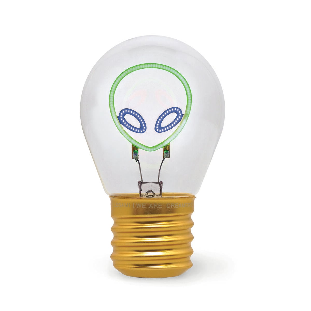Legami - Lámpara de mesa decorativa con forma de bombilla - Alien - Bulb Fiction