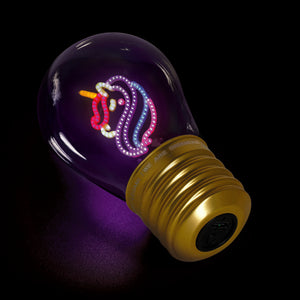 Legami - Lámpara de mesa decorativa con forma de bombilla - Unicornio - Bulb Fiction