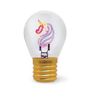 Legami - Lámpara de mesa decorativa con forma de bombilla - Unicornio - Bulb Fiction