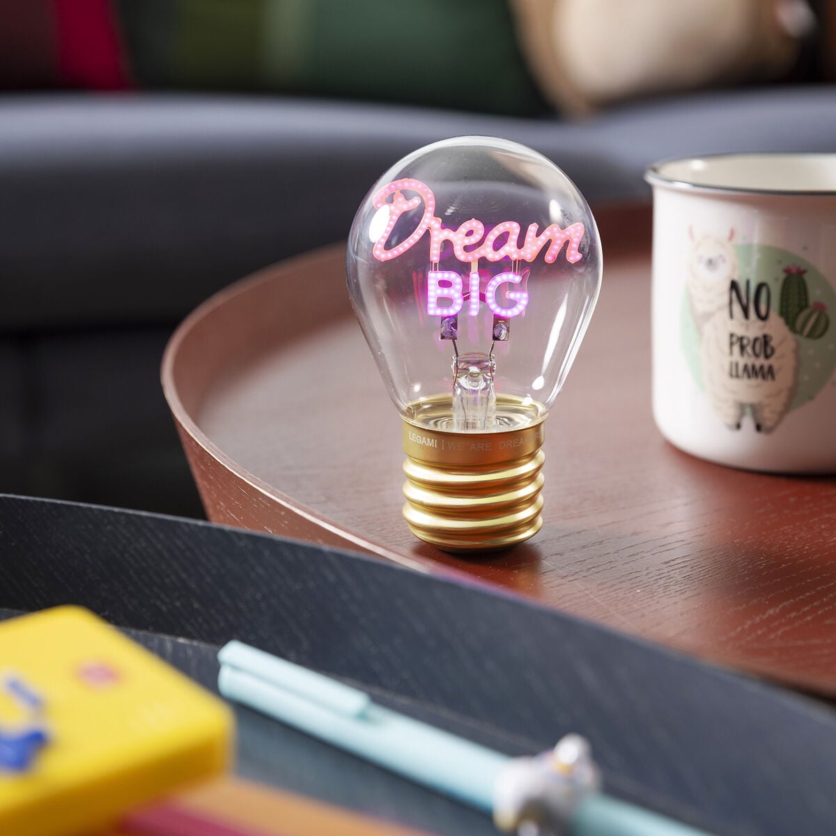 Lámpara de mesa decorativa con forma de bombilla Legami – Dream Big – Bulb Fiction