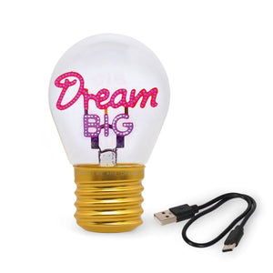 Lámpara de mesa decorativa con forma de bombilla Legami – Dream Big – Bulb Fiction