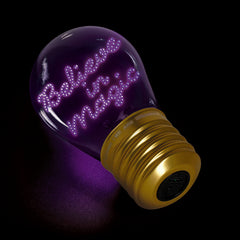Legami - Lámpara de Mesa Decorativa con Forma de Bombilla - Believe in Sihir - Bulb Fiction