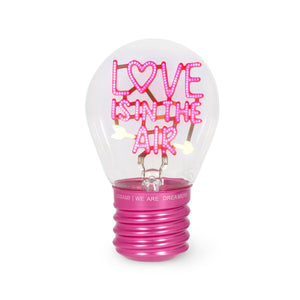 Legami - Lámpara de mesa decorativa con forma de bombilla - Aşk is in Air - Bulb Fiction