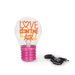 Legami - Lámpara de mesa decorativa con forma de bombilla - Aşk is in Air - Bulb Fiction