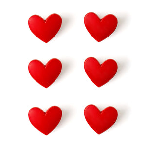 Legami - Set de 6 pinzas para bolsas - Corazón