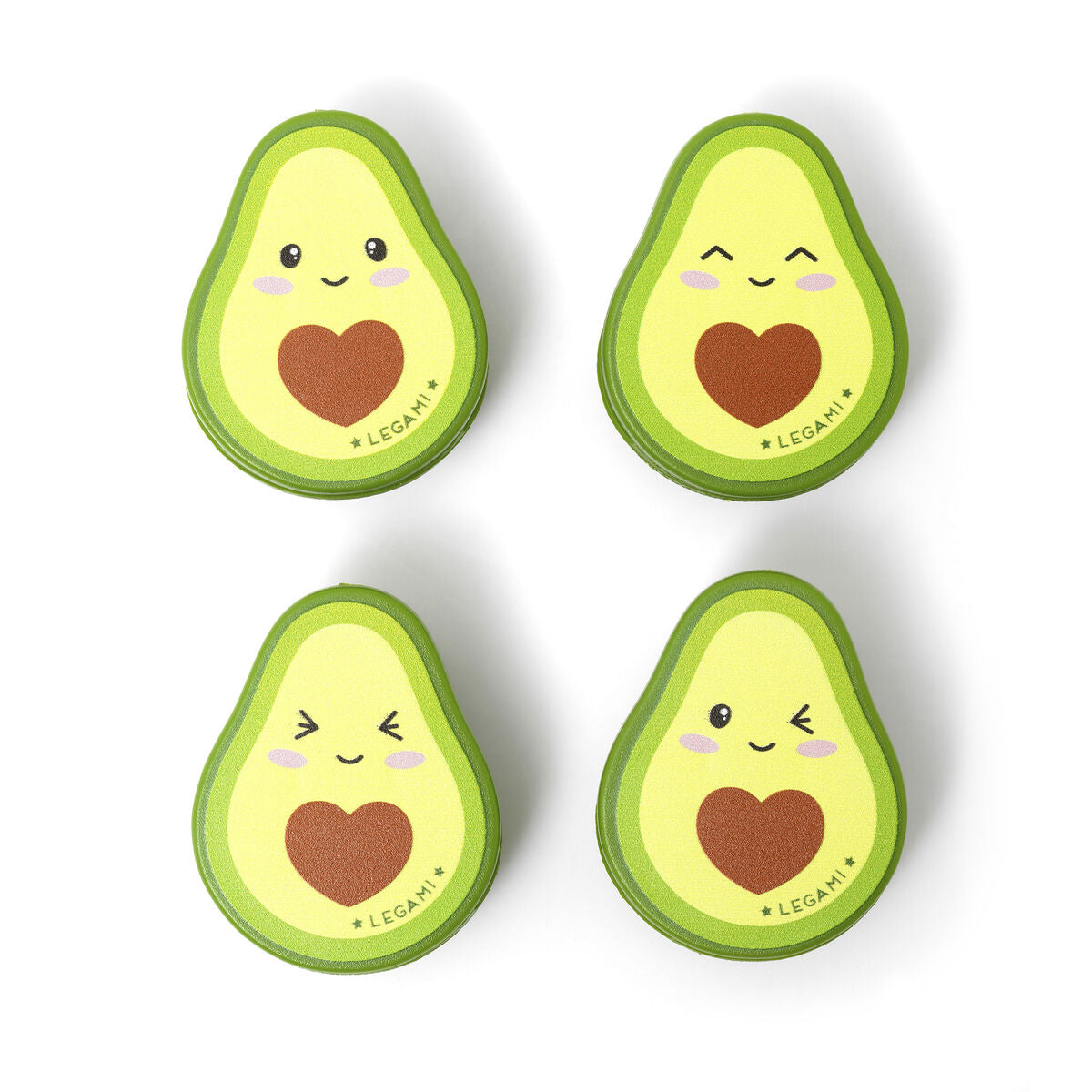 Legami - Juego de 4 clips para bolsa - Aguacate