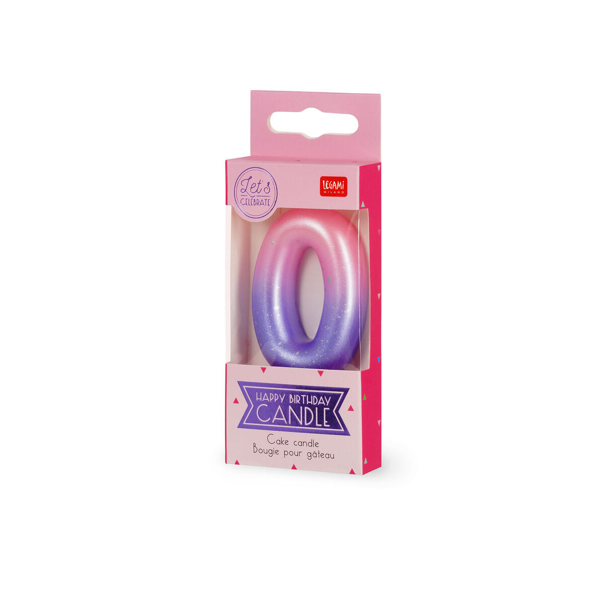 Legami - Vela de cumpleaños rosa - 0 - Vela de cumpleaños feliz