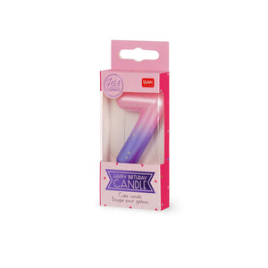 Legami - Vela de cumpleaños rosa - 7 - Vela de feliz cumpleaños