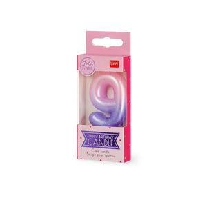 Legami - Vela de Cumpleaños Rosa - 9 - Vela de Feliz Cumpleaños
