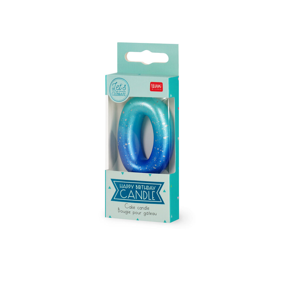 Vela de Cumpleaños Azul Legami - 0 - Vela Feliz Cumpleaños