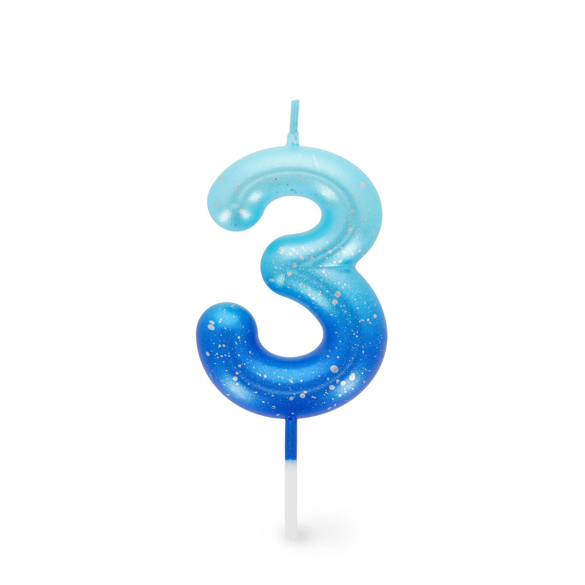 Legami - Vela Azul de Cumpleaños para Tarta - 3 - Vela de Feliz Cumpleaños