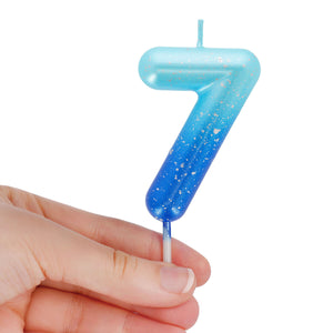 Legami - Vela Azul de Cumpleaños para Tarta - 7 - Vela de Feliz Cumpleaños