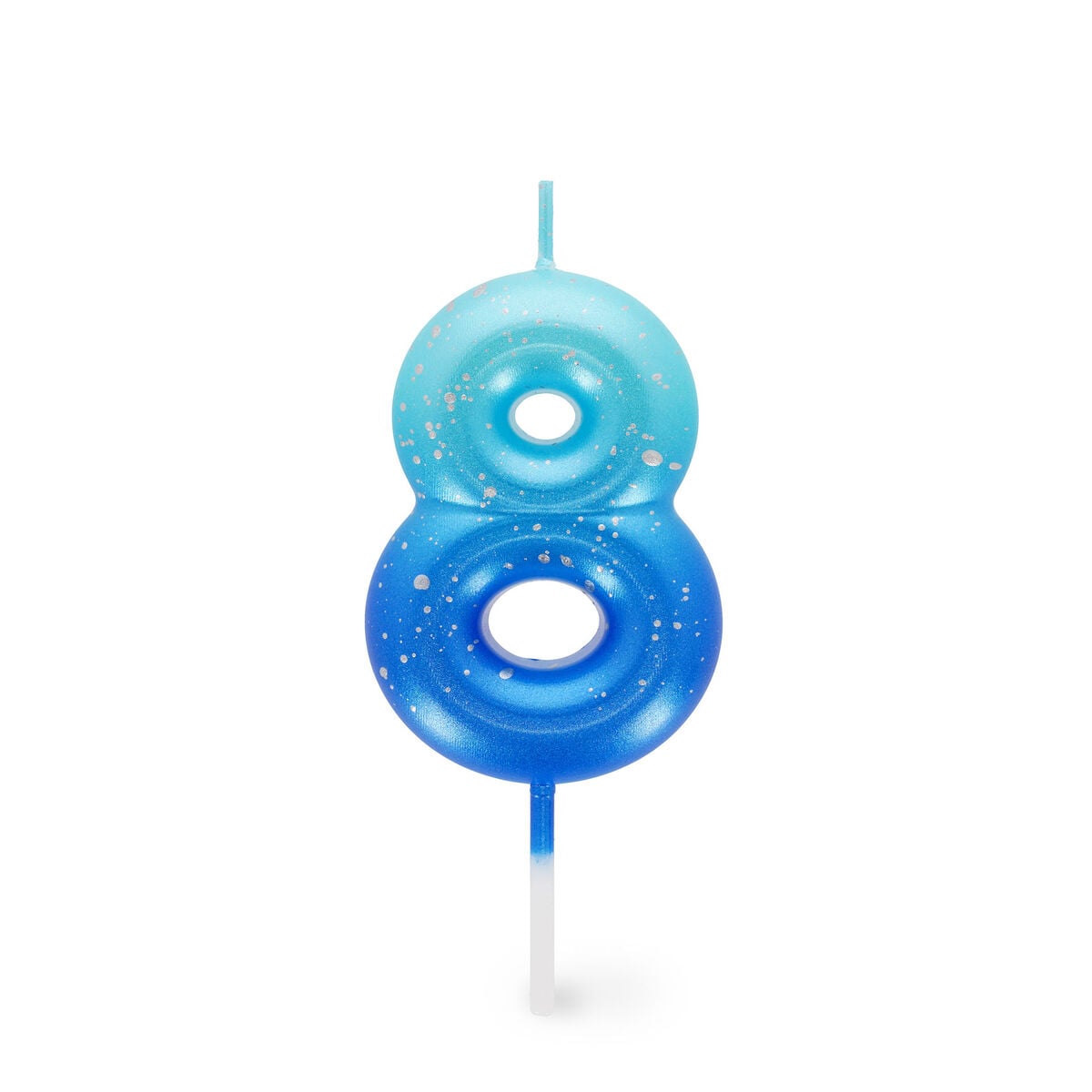 Legami - Vela Azul de Cumpleaños para Tarta - 8 - Vela de Feliz Cumpleaños