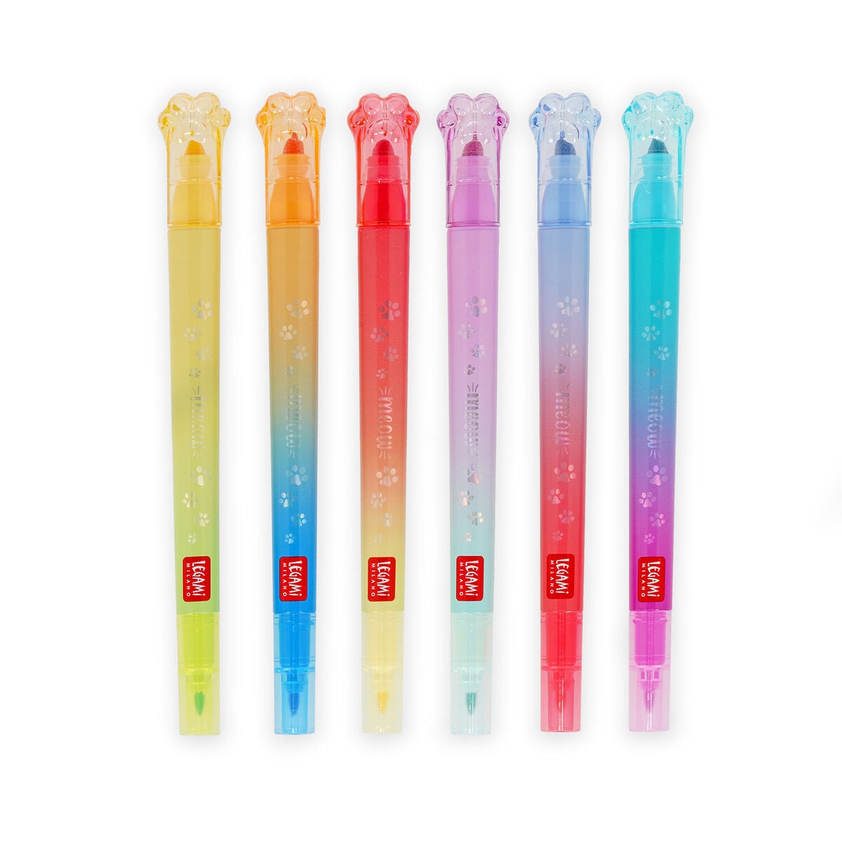 Legami - Set de 6 rotuladores de doble punta para capas - Meow
