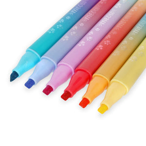 Legami - Set de 6 rotuladores de doble punta para capas - Meow