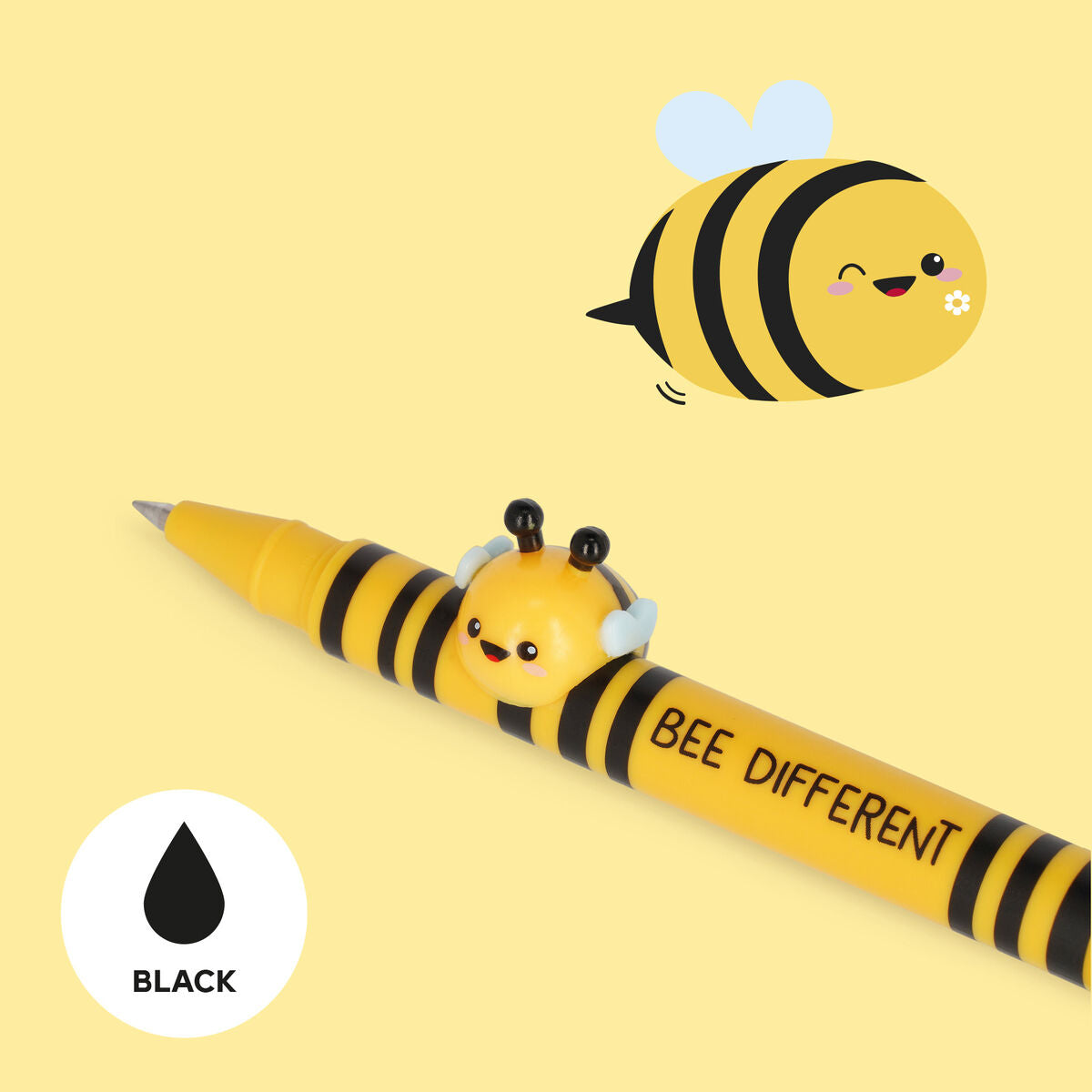 Legami - Adorno Animal Abeja "Bee Different" con Lápiz - Lindos Amigos