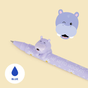 Legami - Adorno de animal de hipopótamo "Hip Hippo Hooray" con bolígrafo - Amigos Adorables