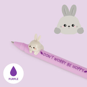 Bolígrafo Legami con adorno de conejo "Don't Worry Be Hoppy" - Cute Friends