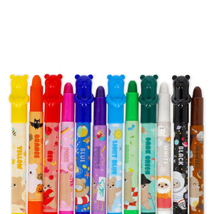 Legami - Set de 12 ceras retorcidas - Teddy Amigos