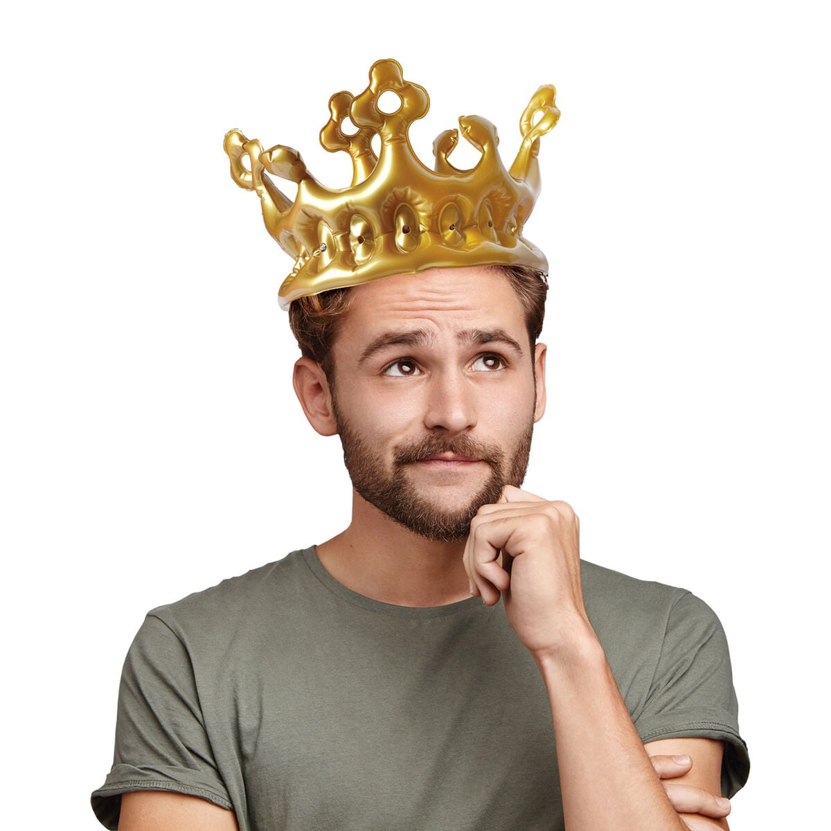 Legami - Gold Inflatable Crown - King - Fiesta King