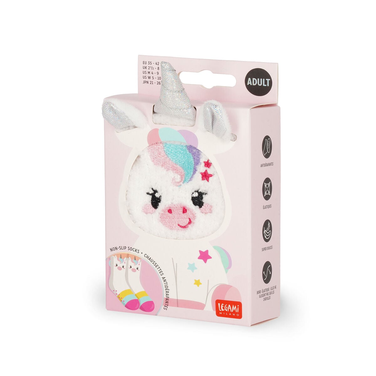 Legami - Calcetines antideslizantes de unicornio para adultos - ¡Hacen juego!