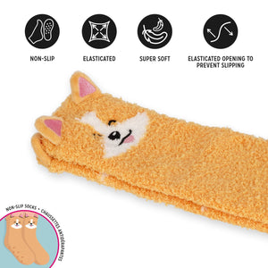 Legami - Calcetines antideslizantes Corgi para adultos - ¡Hacen juego!