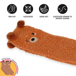 Legami - Calcetines antideslizantes de osito de peluche para adultos - ¡Hacen juego!