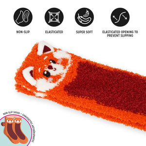 Legami - Calcetines Antideslizantes Red Panda para Adultos - ¡Hacen Juego!