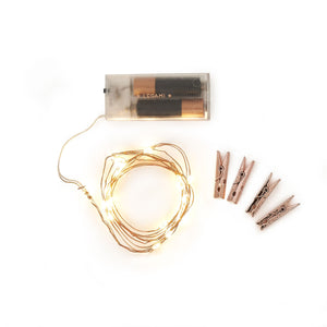 Guirnalda de luces con pinzas para fotos Legami - Cable de cobre