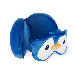 Legami - Almohada de Viaje Pingüino con Antifaz - Mi Compañero de Viaje