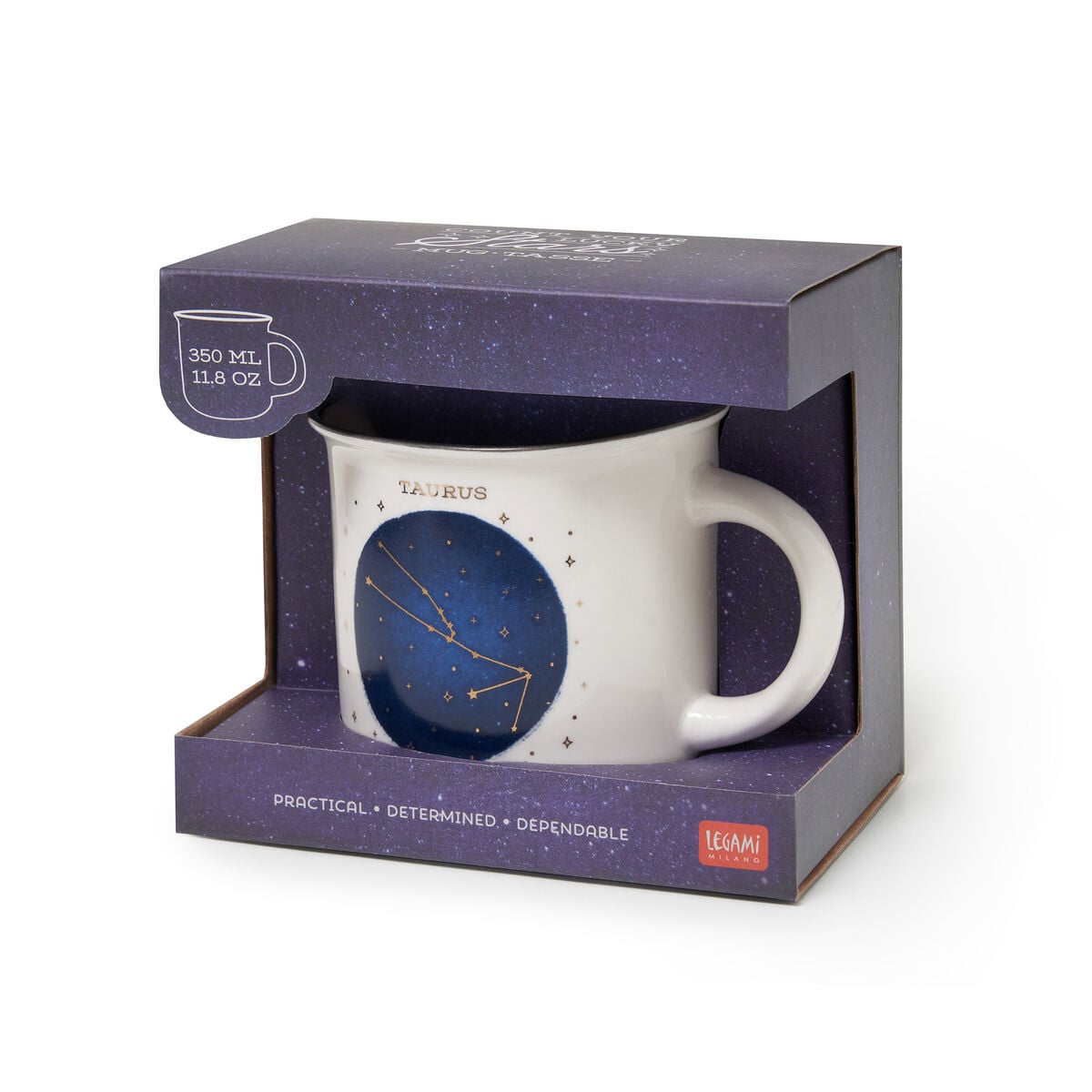 Legami - Porcelain Taza - Taurus - Count Your Lucky Stars