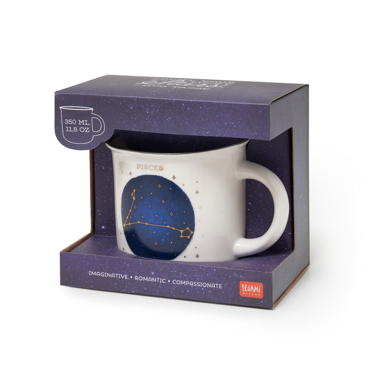 Legami - Porcelain Taza - Pisces - Count Your Lucky Stars