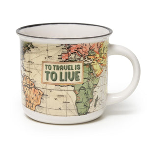 Legami - Taza de Porcelana New Bone China con Ilustración Temática de Viajes. Capacidad de 350 ml. Idea de Regalo Ideal para F
