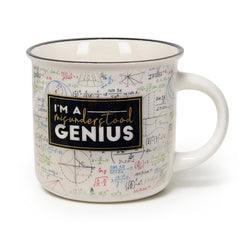 Legami - Taza de porcelana New Bone China con ilustración temática Genius. Capacidad de 350 ml. Ideal como regalo.